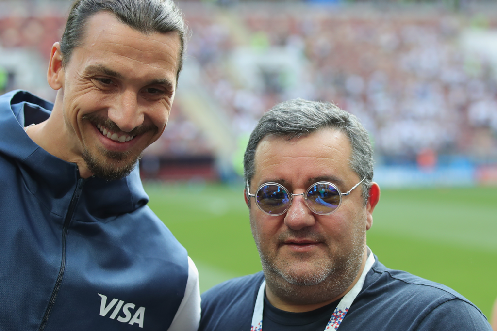 Zlatan Ibrahimovic Hadiri Pemakaman Mino Raiola