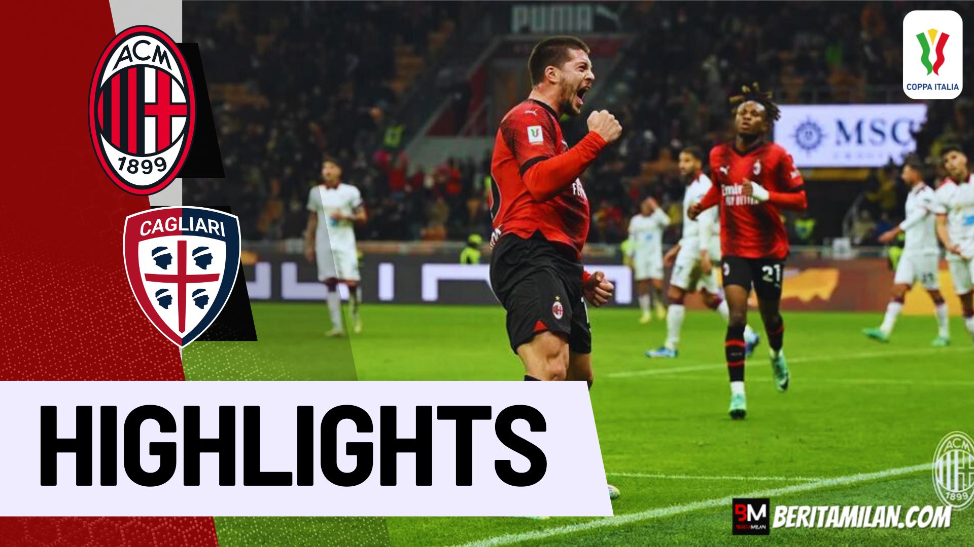 Highlight Pertandingan AC Milan vs Cagliari [Coppa Italia] - Berita AC