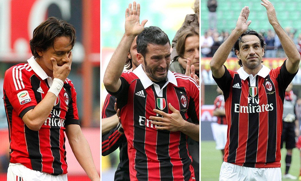 Inzaghi, Zambrotta, Nesta, AC Milan 2012