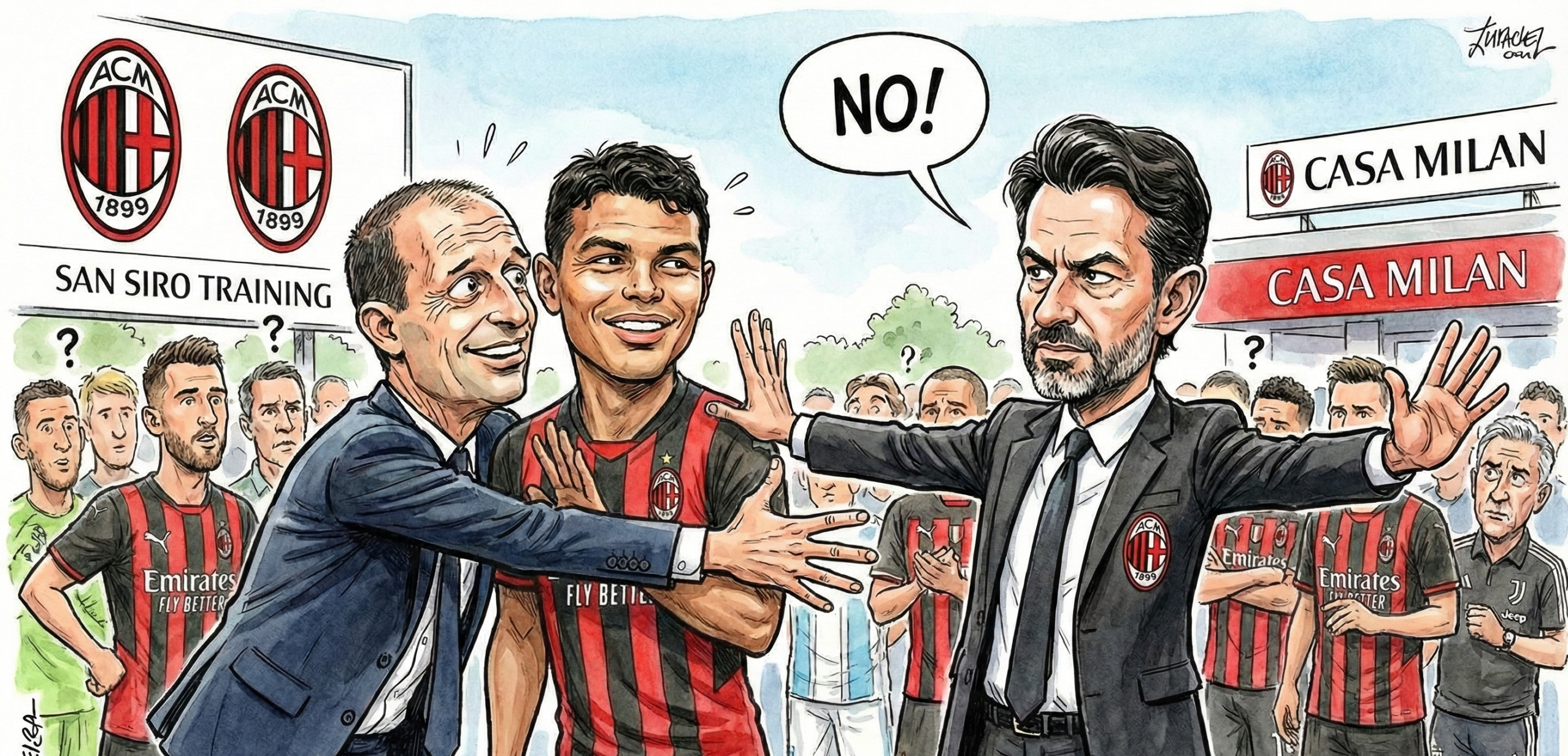 Thiago Silva, Massimiliano Allegri,