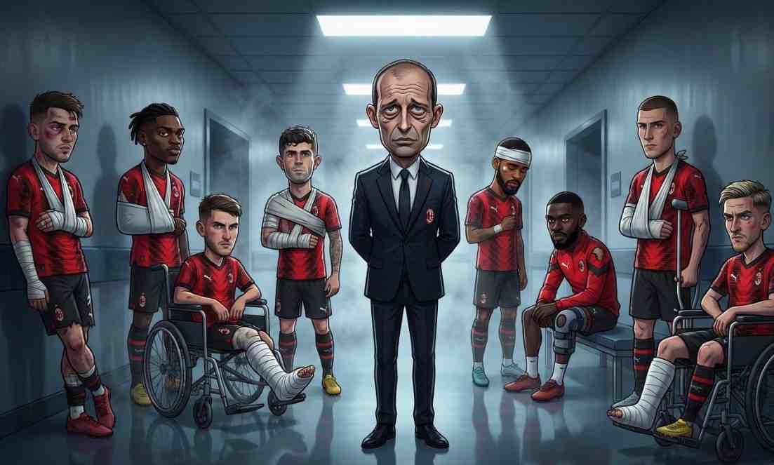 Allegri, AC Milan injurry, Cedera