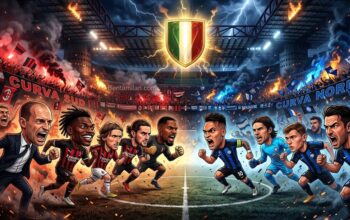 Bursa Taruhan Scudetto 2026: AC Milan Tempel Ketat Inter Milan di Sisa Delapan Laga