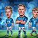 Kevin De Bruyne, Scott McTominay, Rasmus Højlund, Napoli